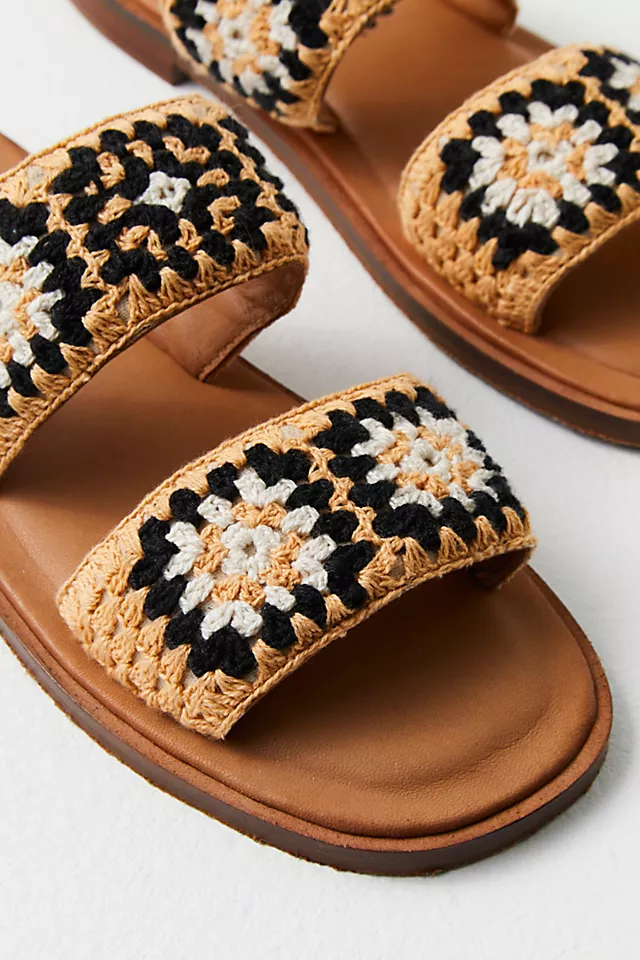 Juliet Crochet Sandals Black Combo