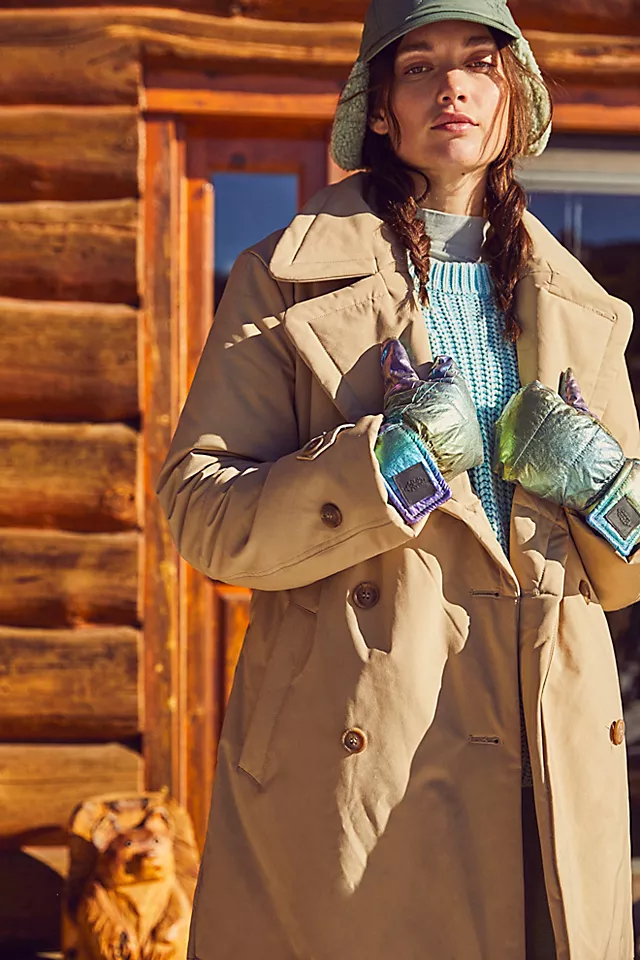 City Slicker Puffer Trench Jacket Sand Dunes