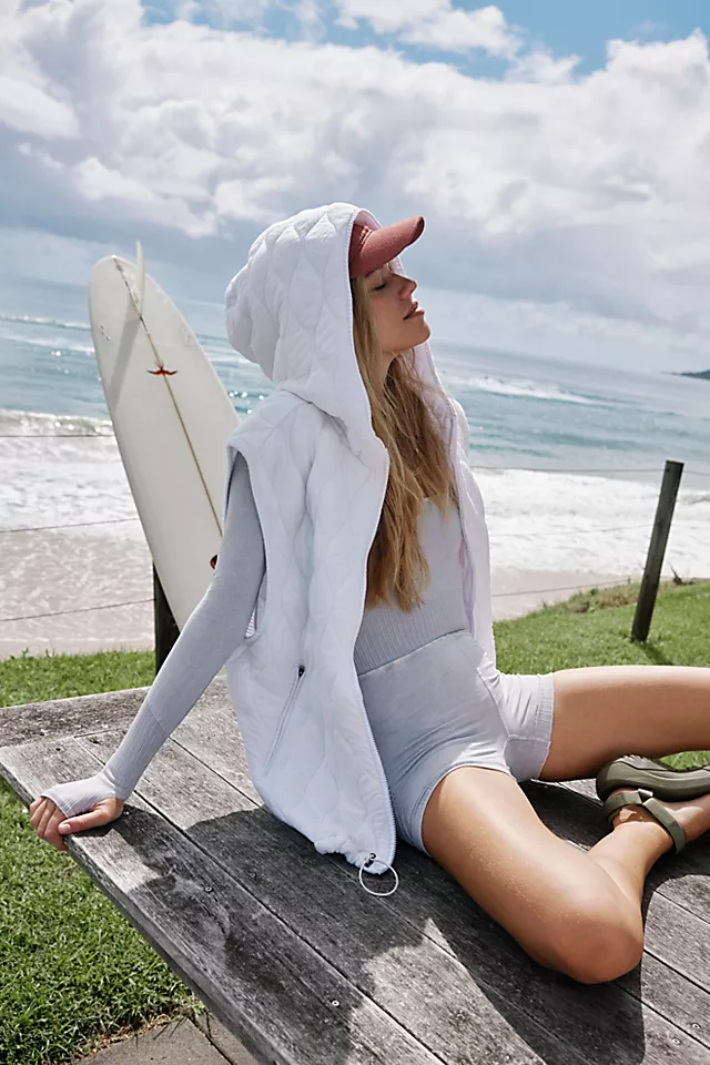 Dream Big Quilted Vest White