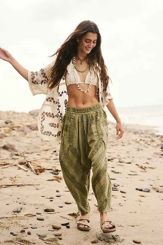 Once Upon Yarn Dye Pants Mosstone