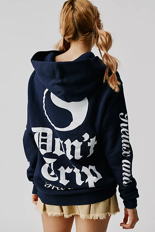 Olde English Heavy Fleece Hoodie Navy