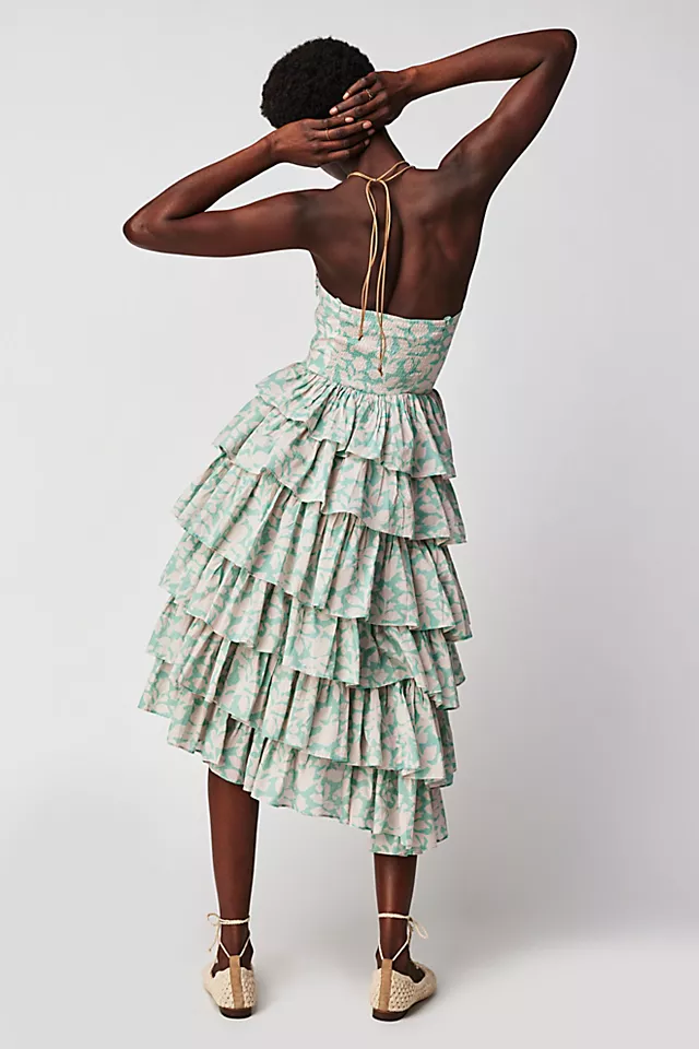 Desert Queen Cleo Bustier Dress Pink Aqua