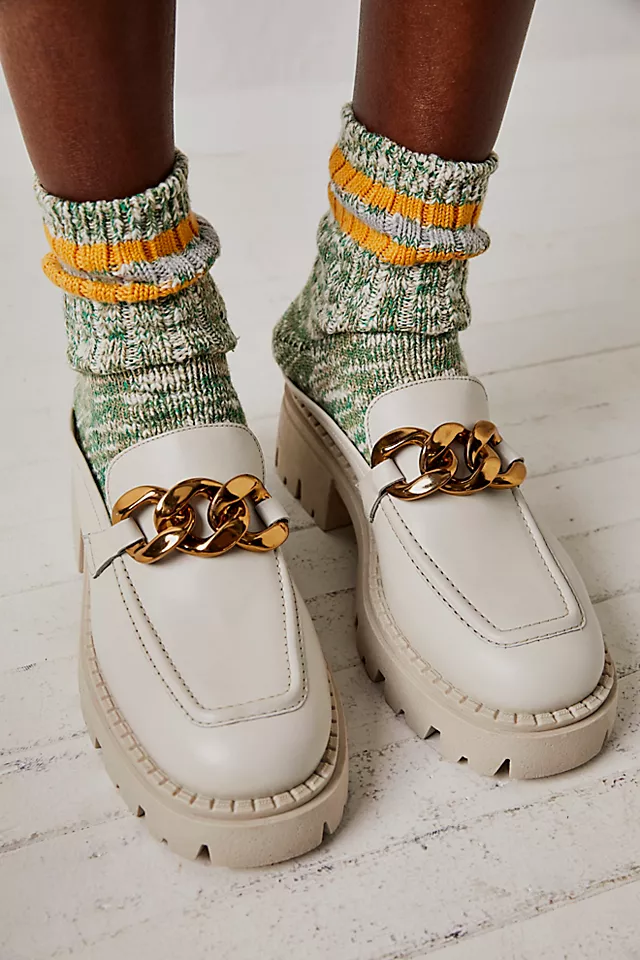 Lyra Link Loafer Mules Bone