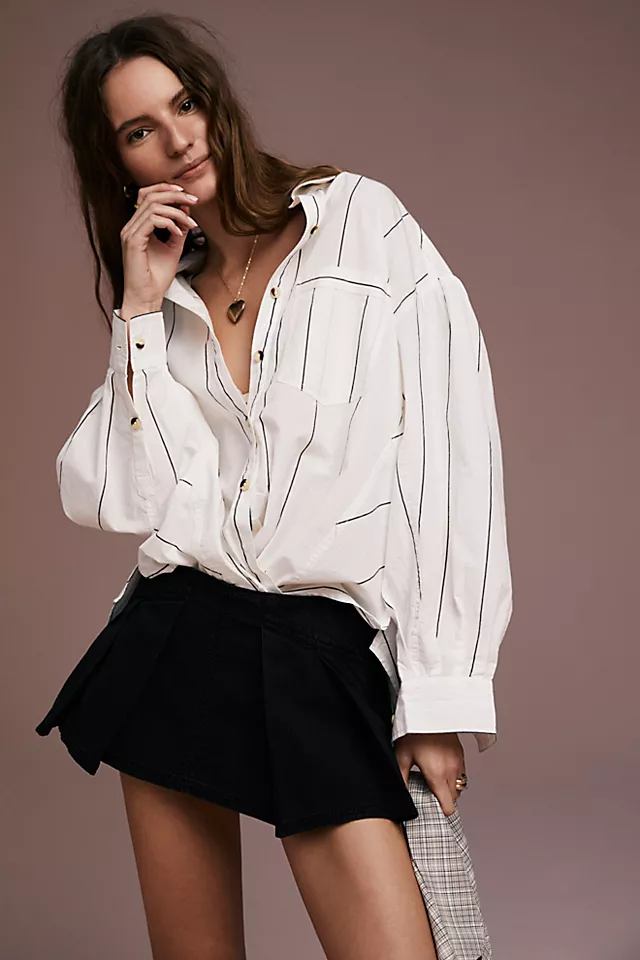 Happy Hour Stripe Top White Combo