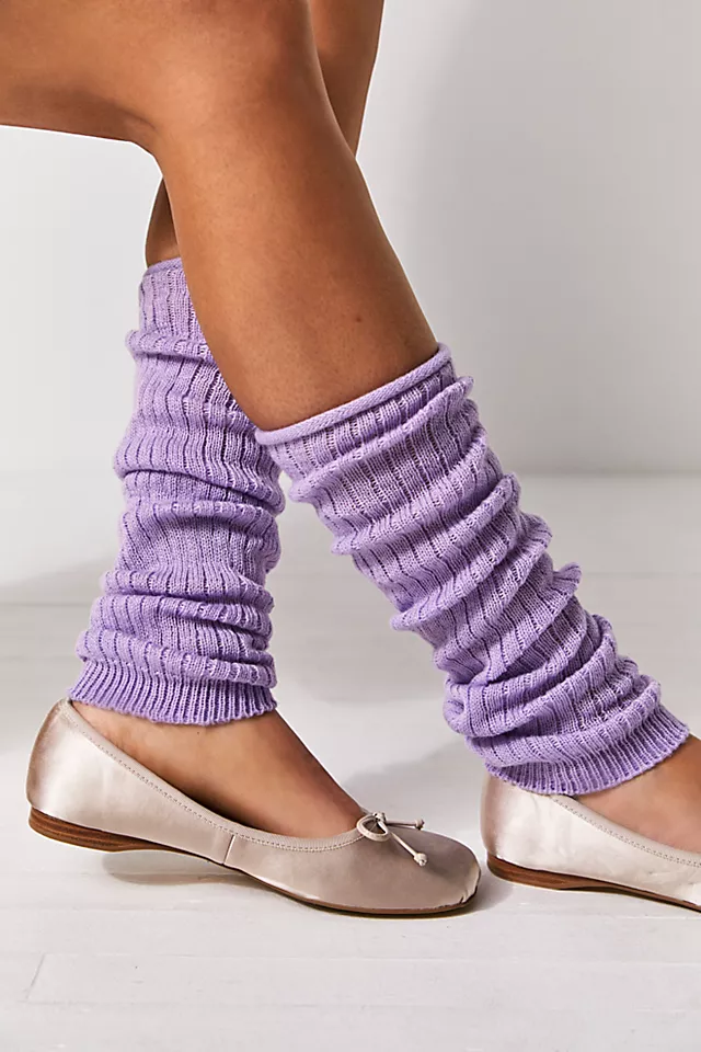 Ribbed Leg Warmers Lavender