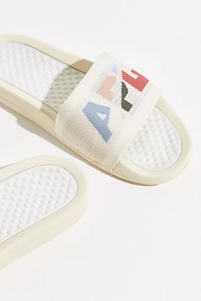 APL Big Logo TechLoom Slide Sandals Pristine / Pastel / Block