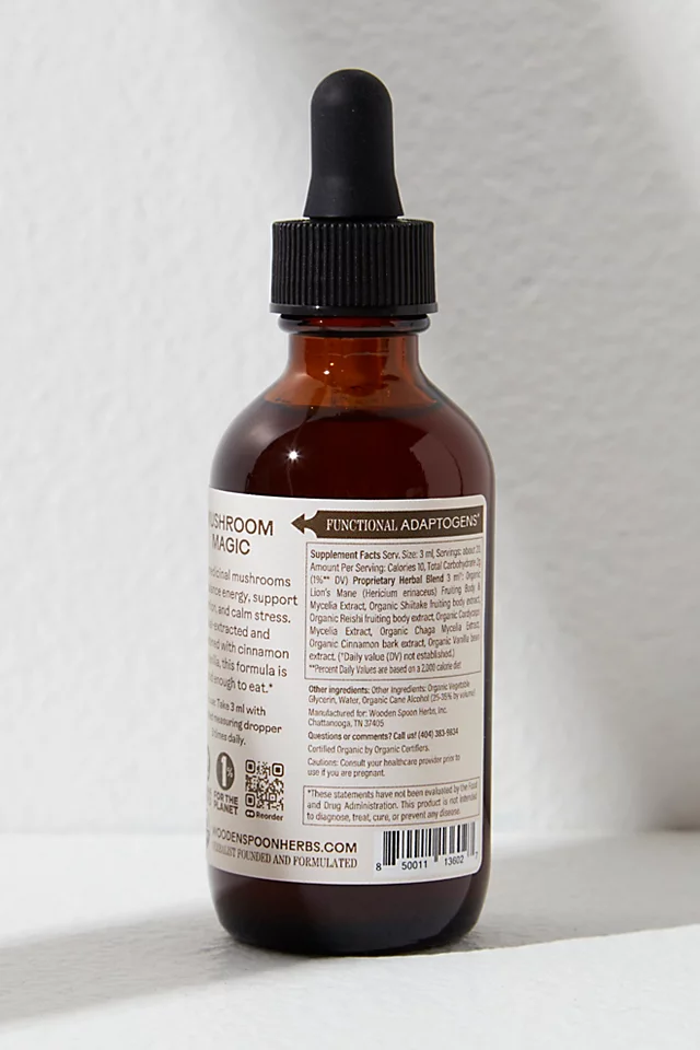 Wooden Spoon Herbs Mushroom Magic One