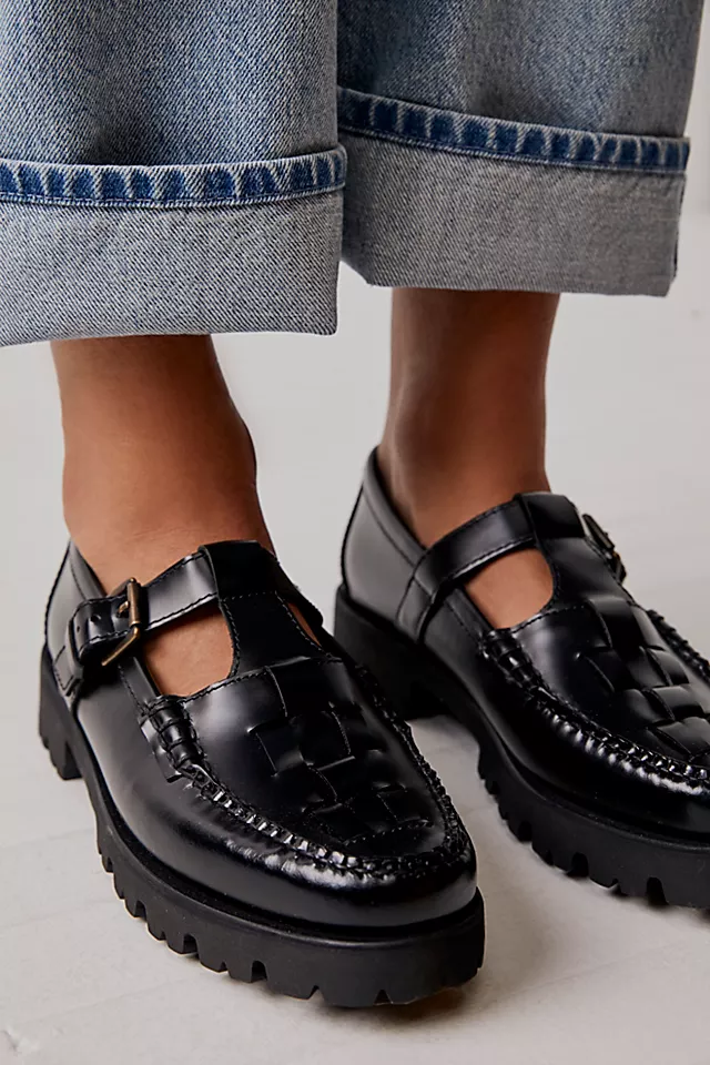 G.H. Bass Fisherman Mary Jane Loafers Black