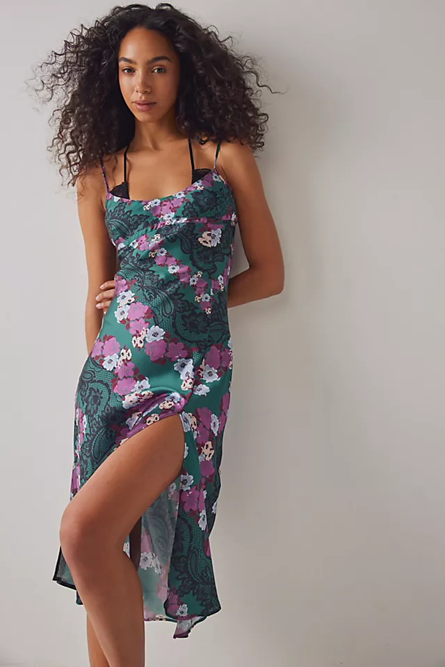 Right This Way Printed Bias Slip Green Combo