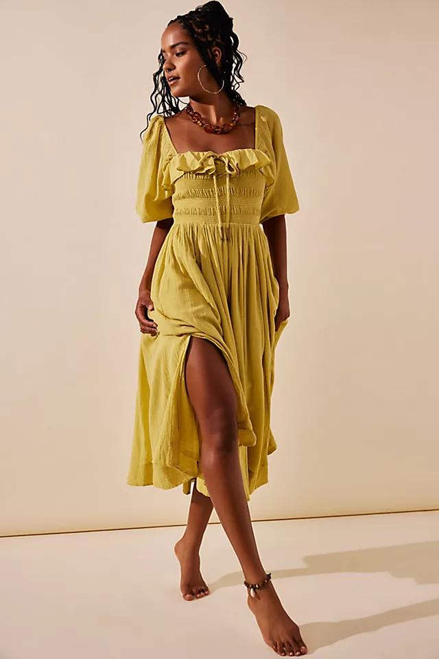 Oasis Midi Dress Fennel Seed