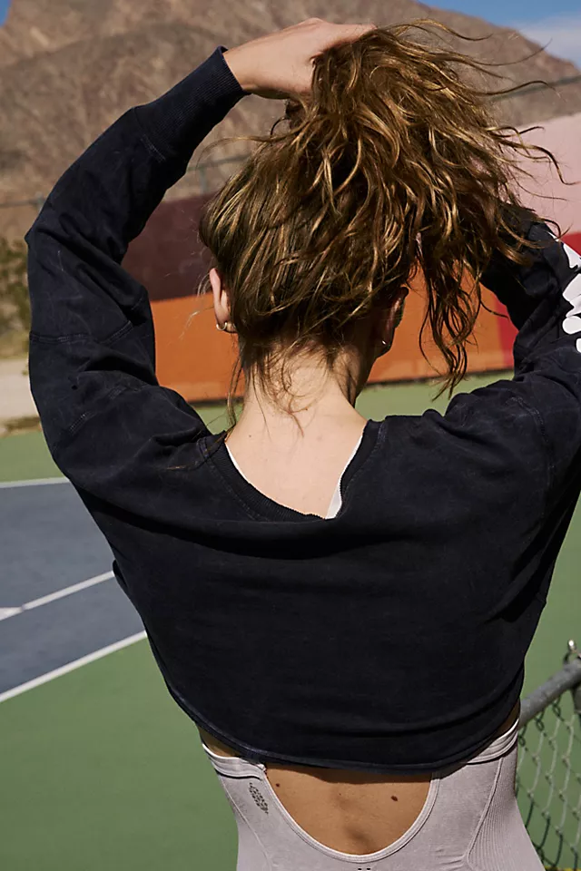 Hot Shot Super Crop Logo Long Sleeve Starry Eyed