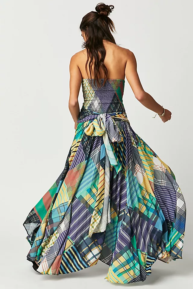 Samara Smocked Maxi Dress Light Combo