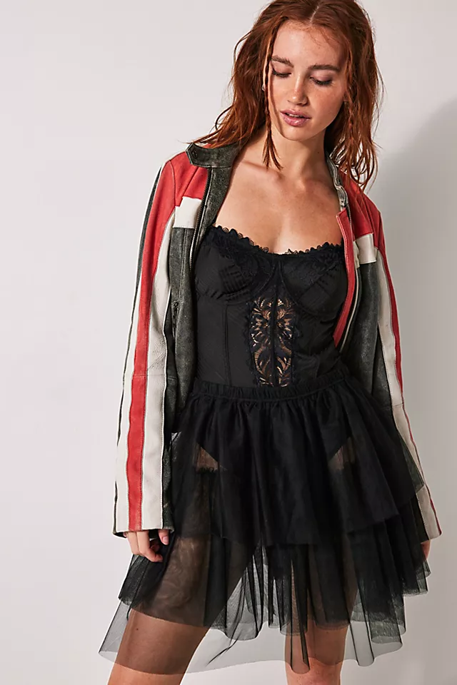 Carrie Tulle Half Slip Black