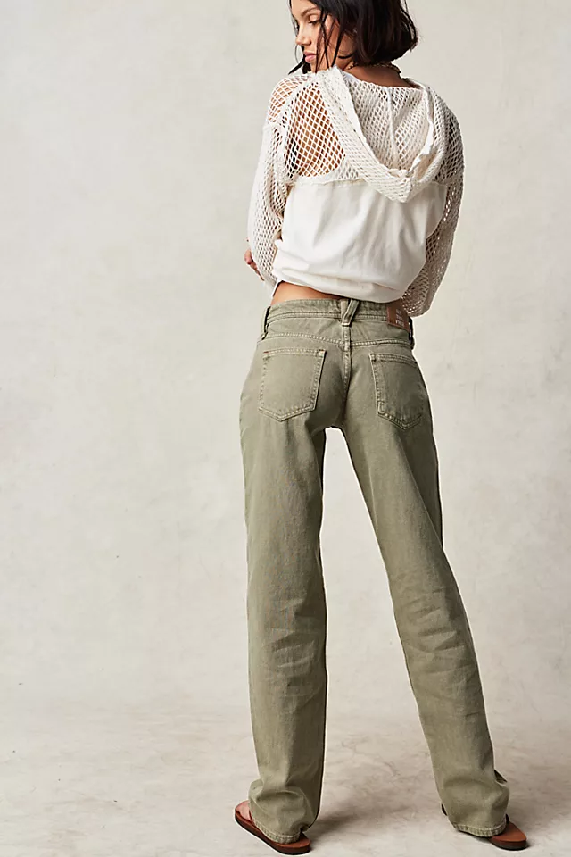 Shelby Low-Rise Boyfriend Jeans Sage