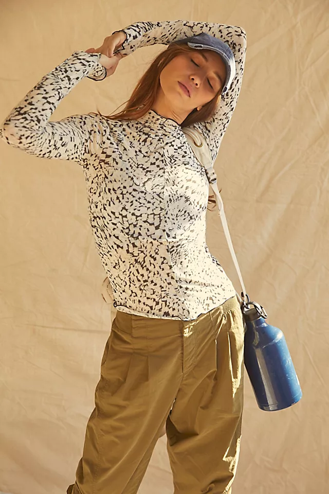 High Jump Printed Long-Sleeve White Black Combo