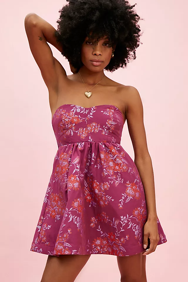 Matilda Mini Dress Magenta Combo