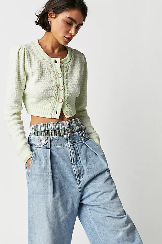 Twain Crop Cardi Pistachio