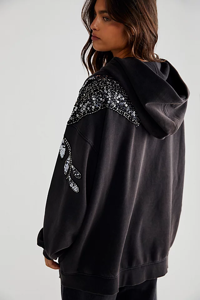 Glam Sweatshirt Washed Black