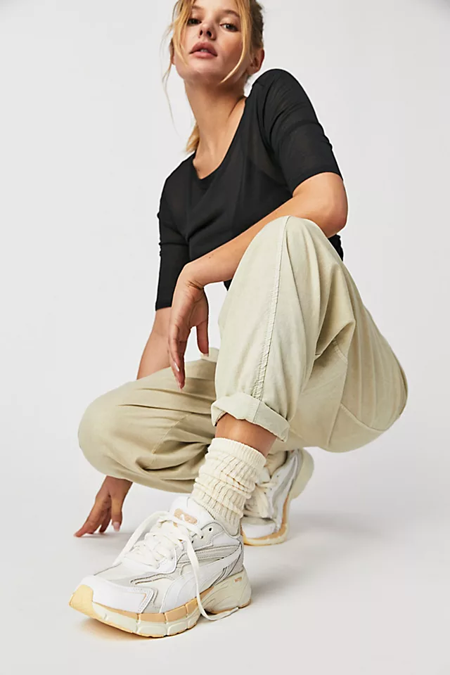 Teveris Nitro Thrifted Sneakers Warm White