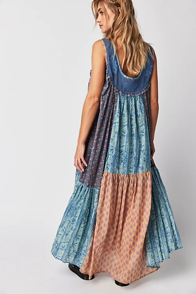 Lost Palms Craft Maxi Dress Seaside Combo