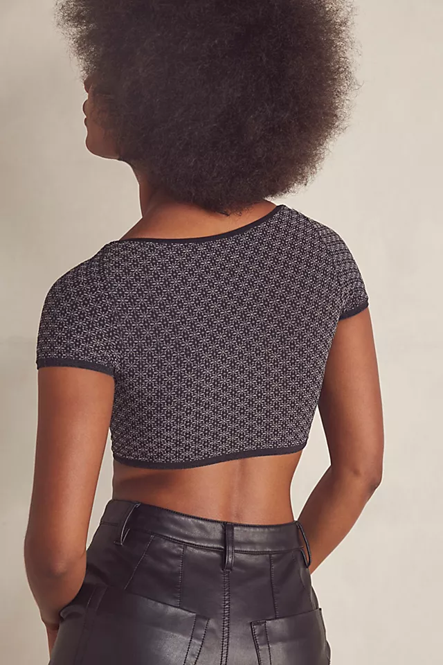 Seamless Micro Crop Black