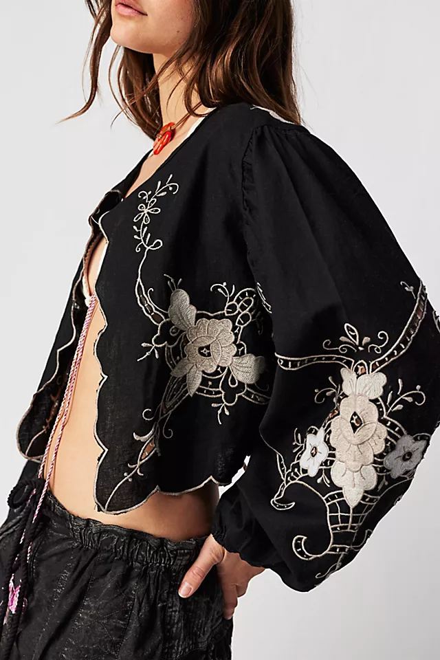 Valencia Bed Jacket Black Combo