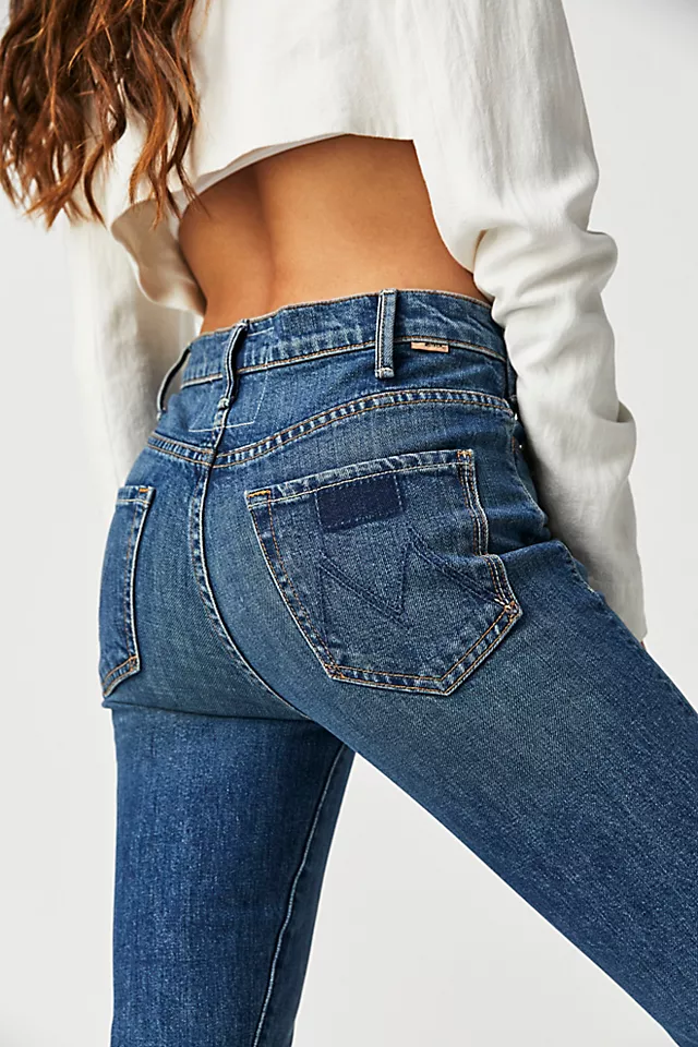 MOTHER The Hustler Flood Fray Jeans Beer Me