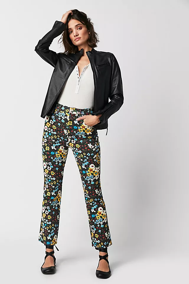 MOTHER The Printed High-Waisted Jeans Pushing Diasies