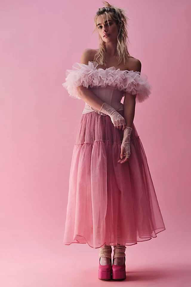 Anne Tulle Skirt Dusty Rose