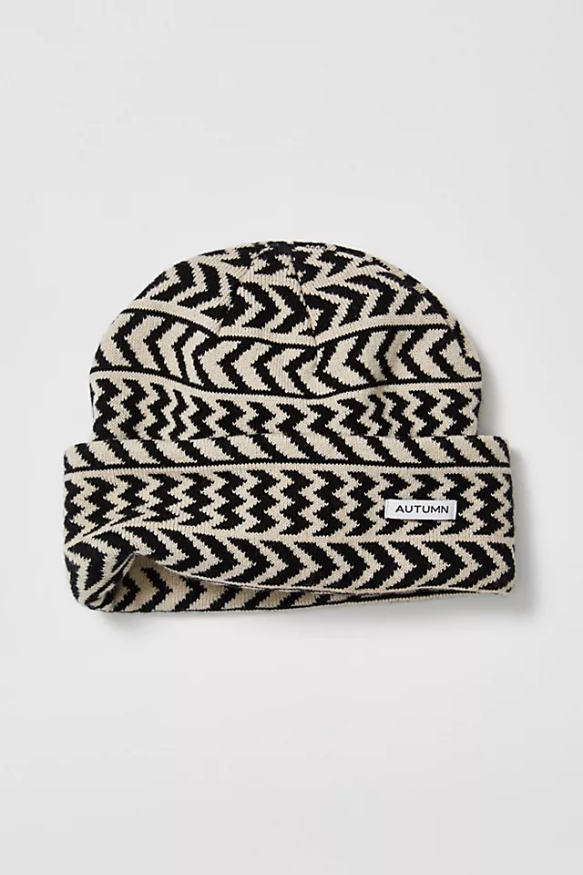 Autumn Chevron Beanie Natural