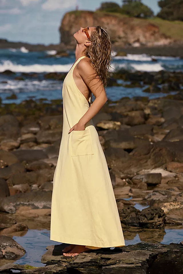 Victoria Low-Back Maxi Dress Golden Haze