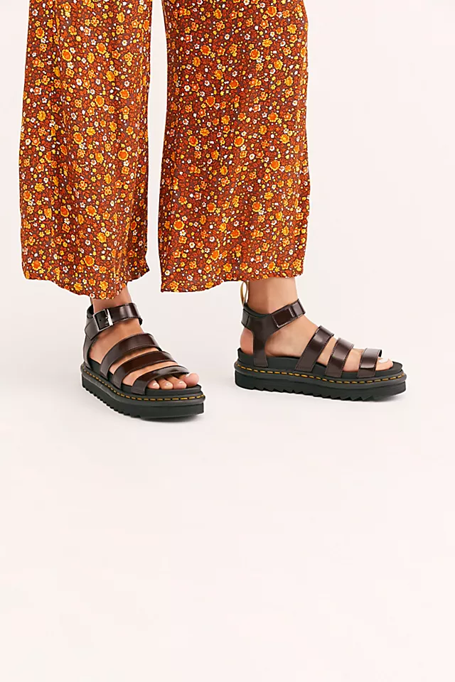 Dr. Martens Vegan Blaire Flatform Sandals Cherry Red