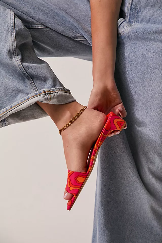 Hey Sunshine Slip On Sandals Orange Fuchsia