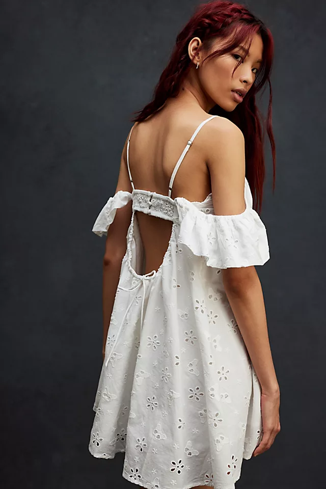 For Love & Lemons Weston Mini Dress White