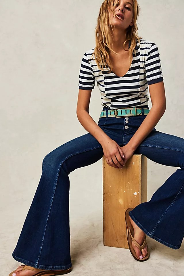 After Dark Mid-Rise Flare Jeans Lilibet