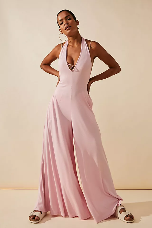 Leigh Open-Back One-Piece Orchid Pink