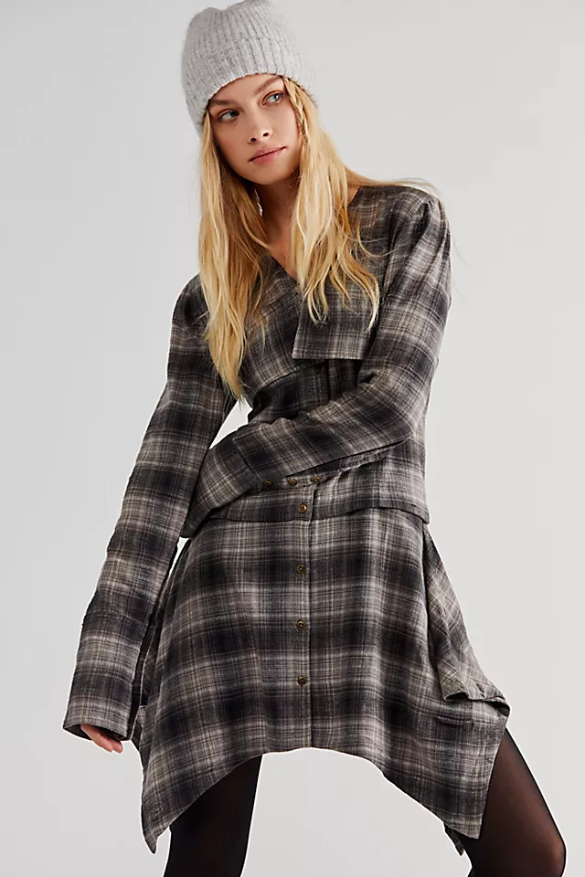 Nicholas K Corset Shirt Grey Sage Combo