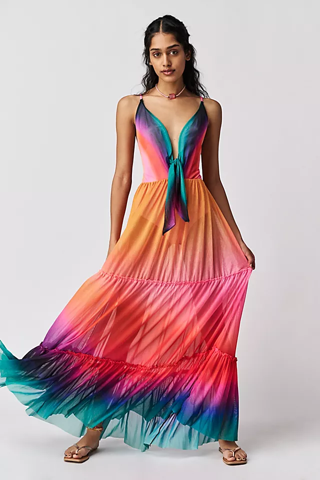 Cosmea Dress Vini Rainbow Print