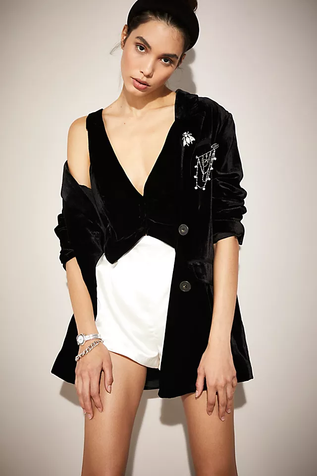 For Love & Lemons Drew Romper Black