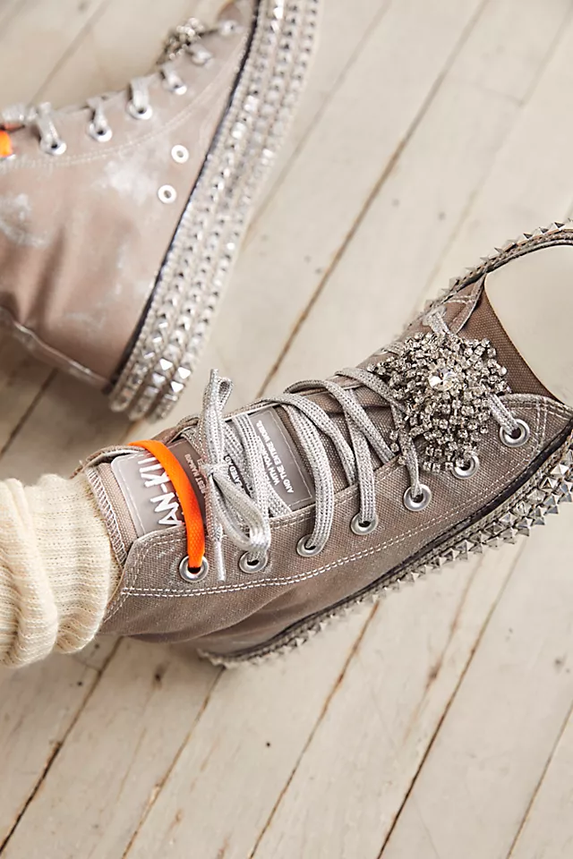 Cruise Studded Hi Top Sneakers Grey