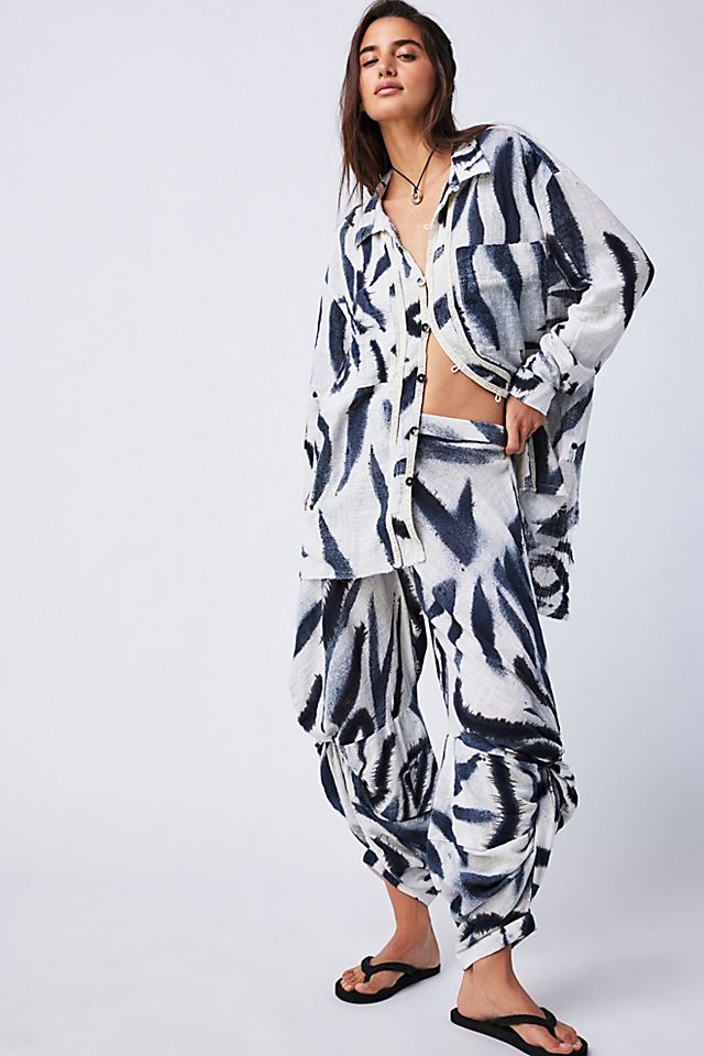 OneTeaspoon Runaway Muslin Harem Pants Warped