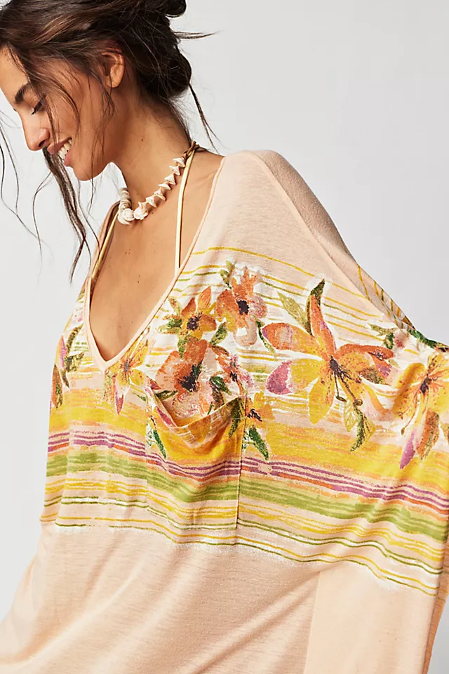 Southport Tee Dress Ivory Multi