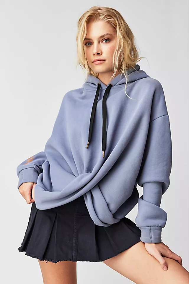 OneTeaspoon Stand By Twisted Hoodie Washed Blue