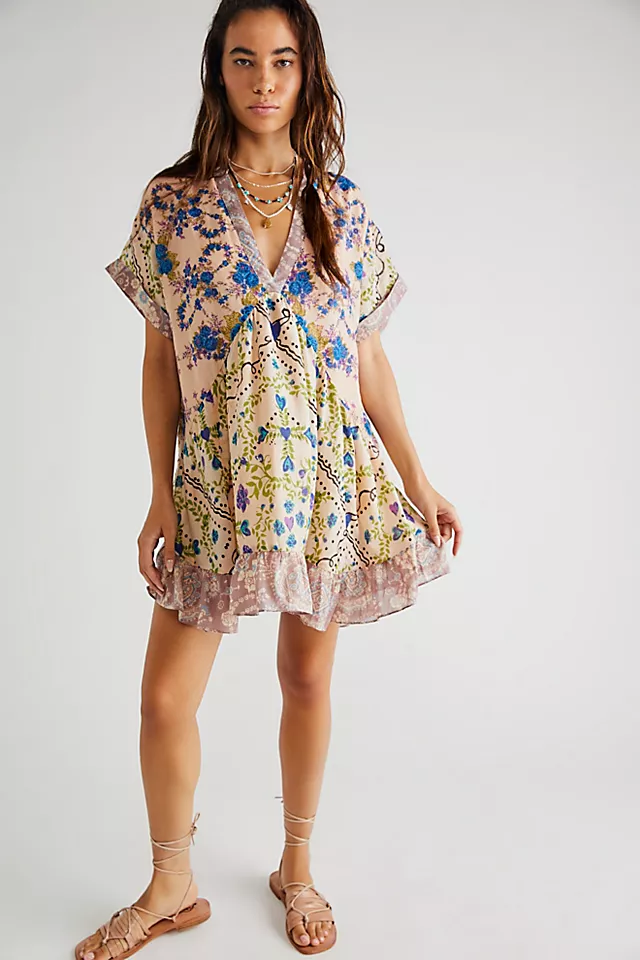 Printed Agnes Dress Blush Combo