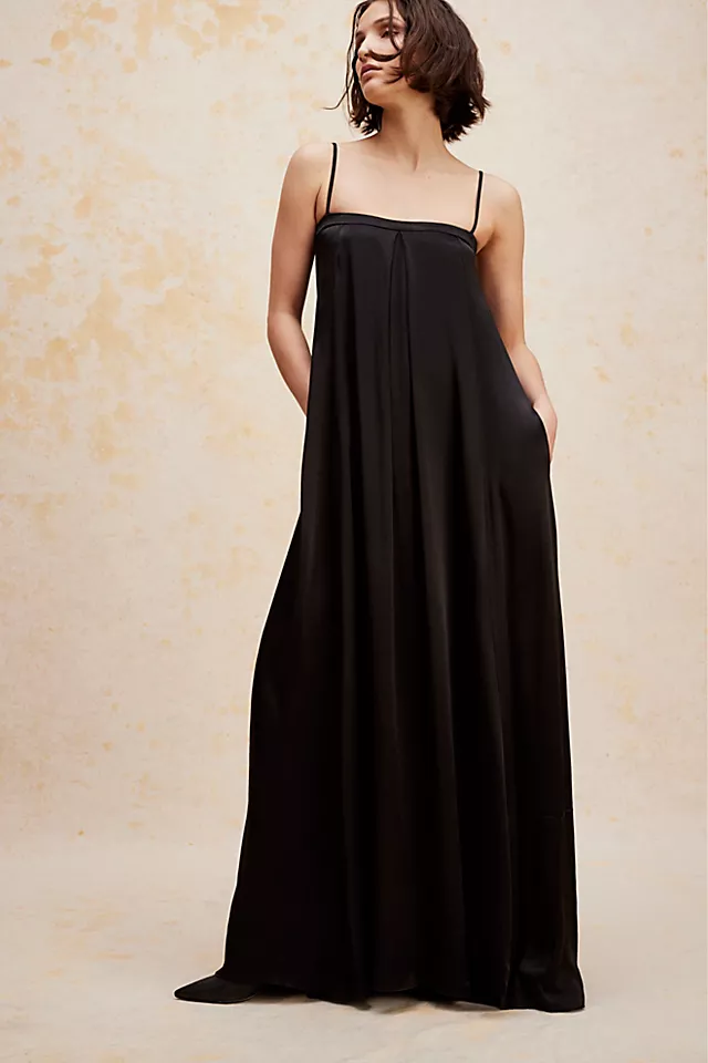 Shona Joy La Lune Column Maxi Dress Black