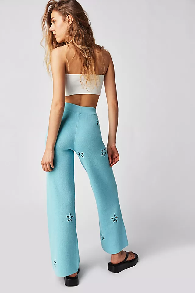Tach Lila Knitted Pants Light Blue