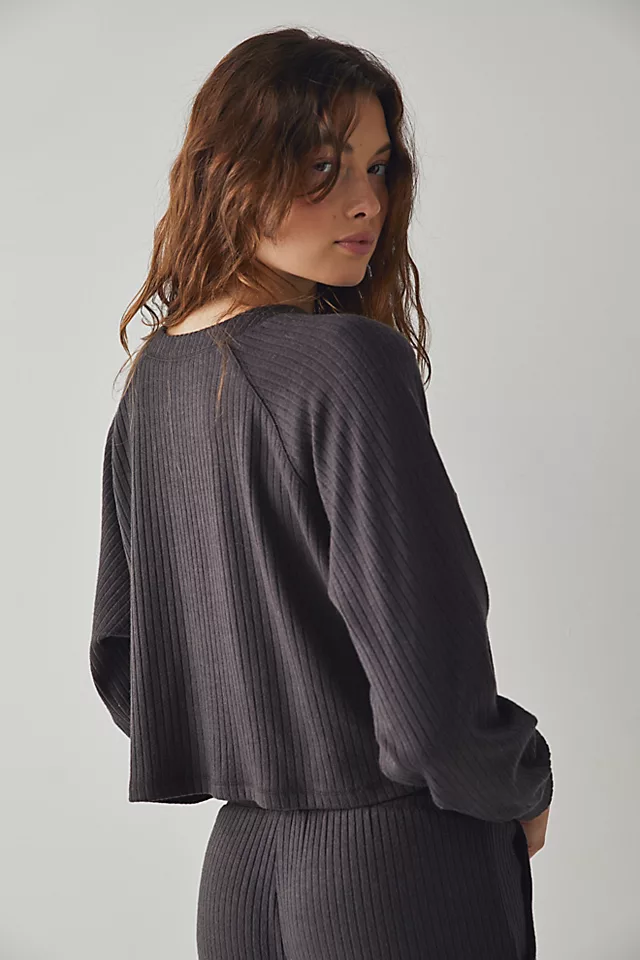 Contrast Stitch Henley Ash