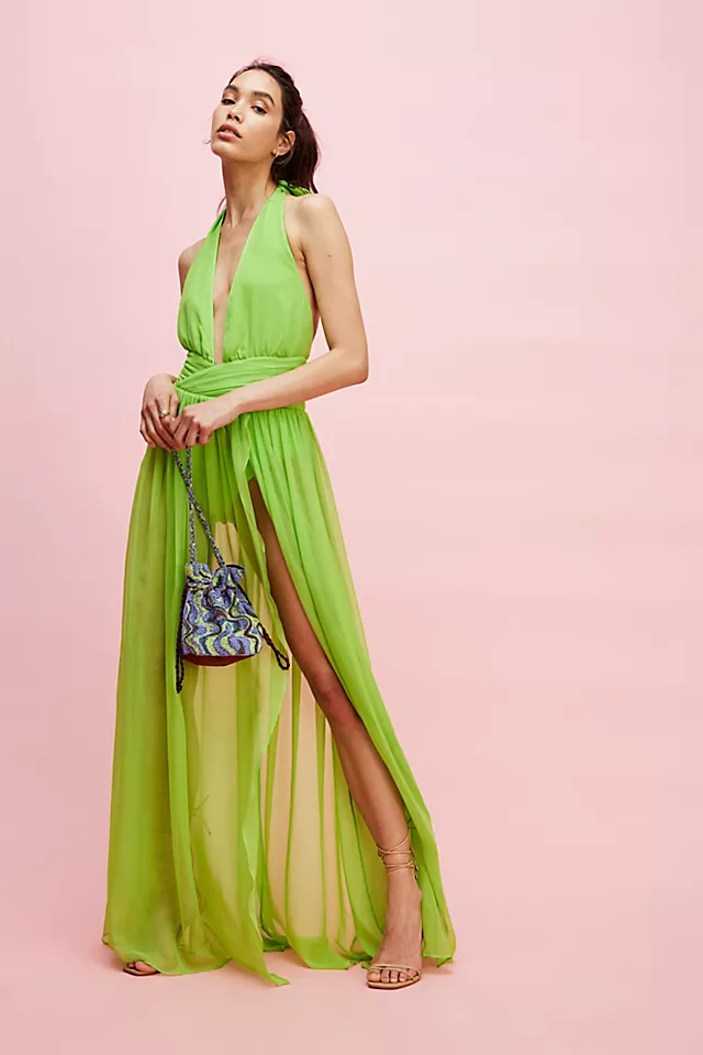 Retrofete Zion Dress Lime Punch