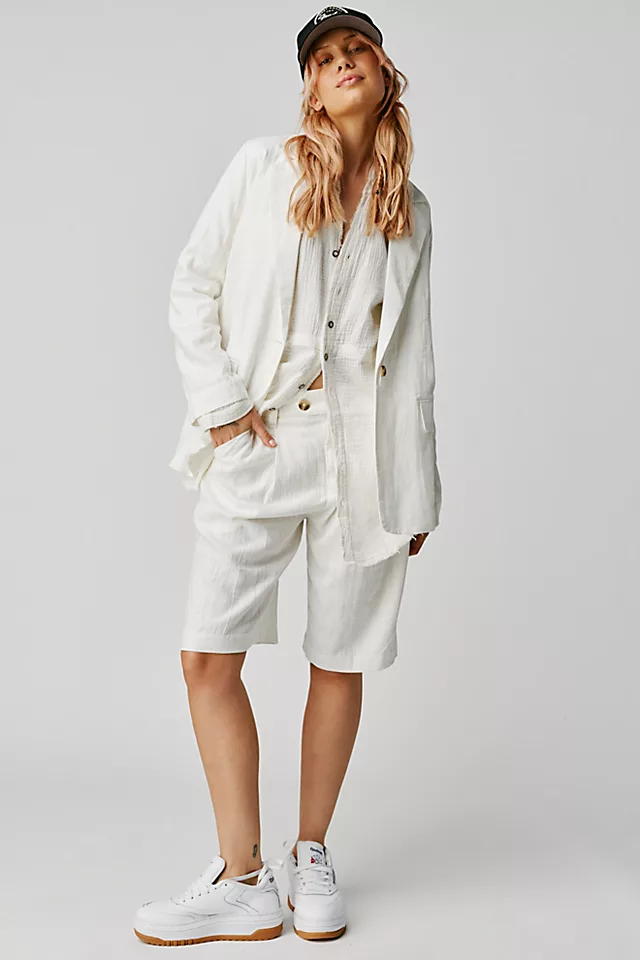 Good Lookin' Short Suit Set Nilla Cream