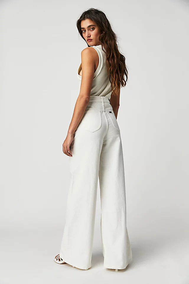 Lee A-Line Jeans Marble White